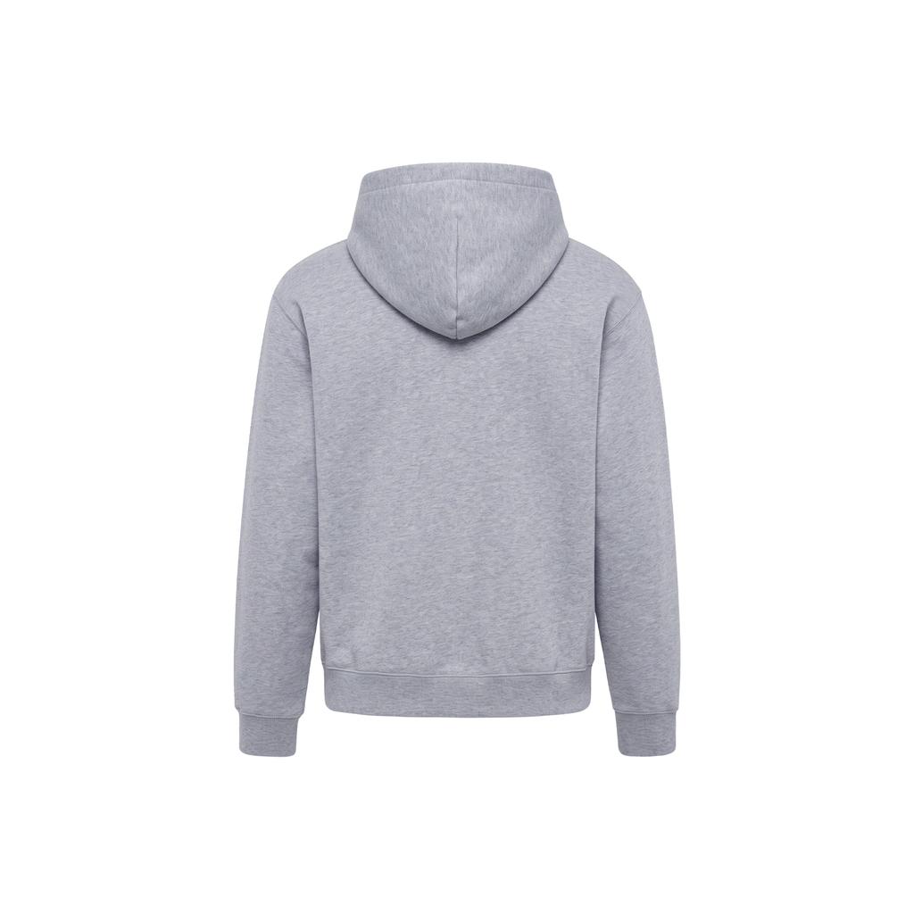 Li Ning Sweatshirts Men's Heather Gray Hooded Non Detachable Moderate AWDWE17-2