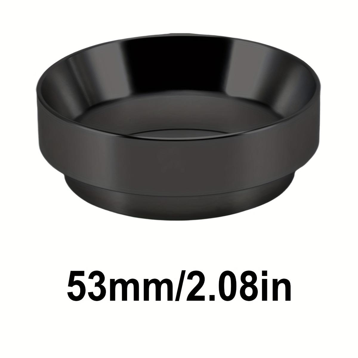 51/53/58mm Espresso Dosing Funnel, Aluminum Magnetic Coffee Funnel Compatible, Silver/Black Espresso Magnetic Dosing Ring