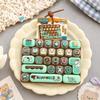 Clear Key Sounds 26 Keys Keyboard Keychain Pressable Keys Fingertip Button Key Ring  Office Use