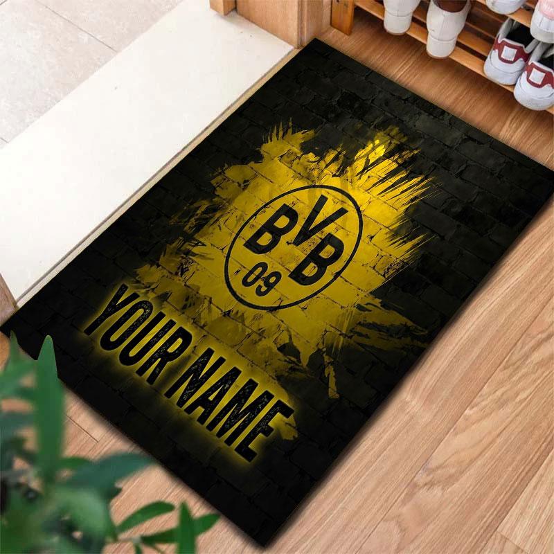 Borussia Custom Name Carpet Rug for Living Room Bedroom Home Sofa Decoration,Kids play Non-slip Floor Mat