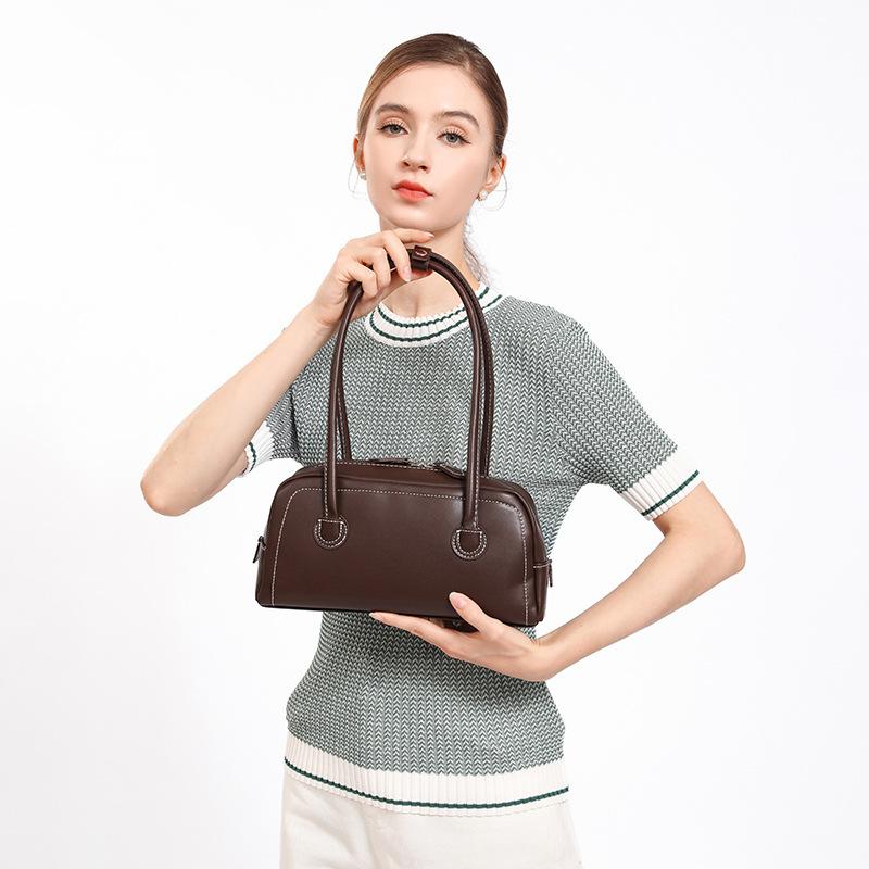Retro Hand-held Bag Shoulder and Underarm Bag Summer Simple and Fashionable Boston Bag