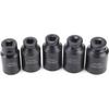 5-teiliges 1/2" Achsnabenmutter-Steckschlüsselsatz - 30-36mm Metrisches Schlagschrauber-Steckschlüssel-Werkzeugset