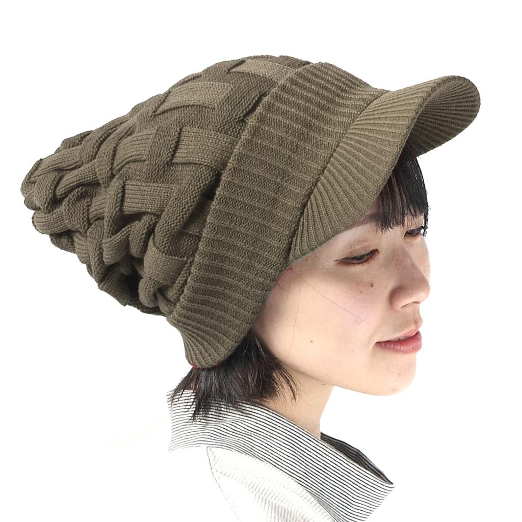 Regnuu Winter Knit Hat with Perfect for Cross and Plus Deep UV Cold Solid Going Slimming Effect Men's Brim, Stylish, Golf, Fishing, Acrylic, Knit,