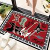 1Pc Piano keys music Printed circular carpet, home door mat, outdoor travel protection carpet A14