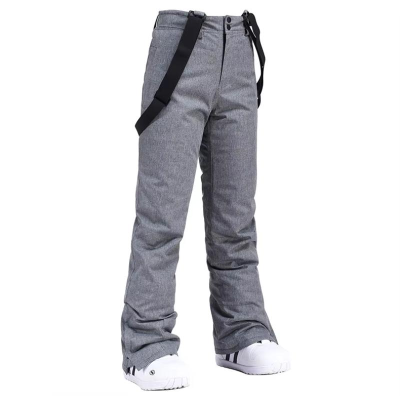 Men Women Winter Thick Warm Skiing Pants Windproof Waterproof Suspender Trousers Snow Snowboard Pants Plus Size