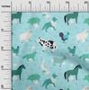 oneOone Georgette Viscose Arctic Blue Fabric Animals Sewing Craft Projects Fabric Prints By Yard 42 Inch