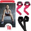 Extra Thick Fitness Grip Straps for Weightlifting with Sponge Padding and Wrist Wraps