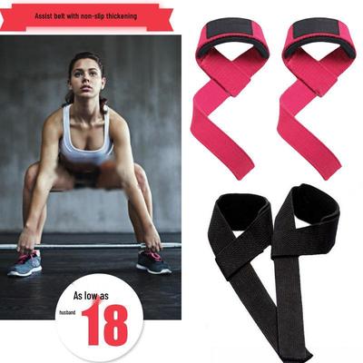 Extra Thick Fitness Grip Straps for Weightlifting with Sponge Padding and Wrist Wraps