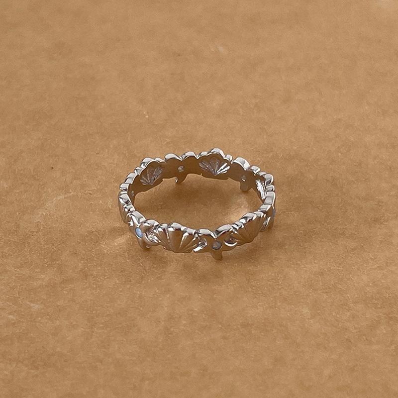 

Кольцо из металла с ракушкой и морскими звездами, цирконием, простое, индивидуальное, нишевое, модное, темпераментное, универсальное