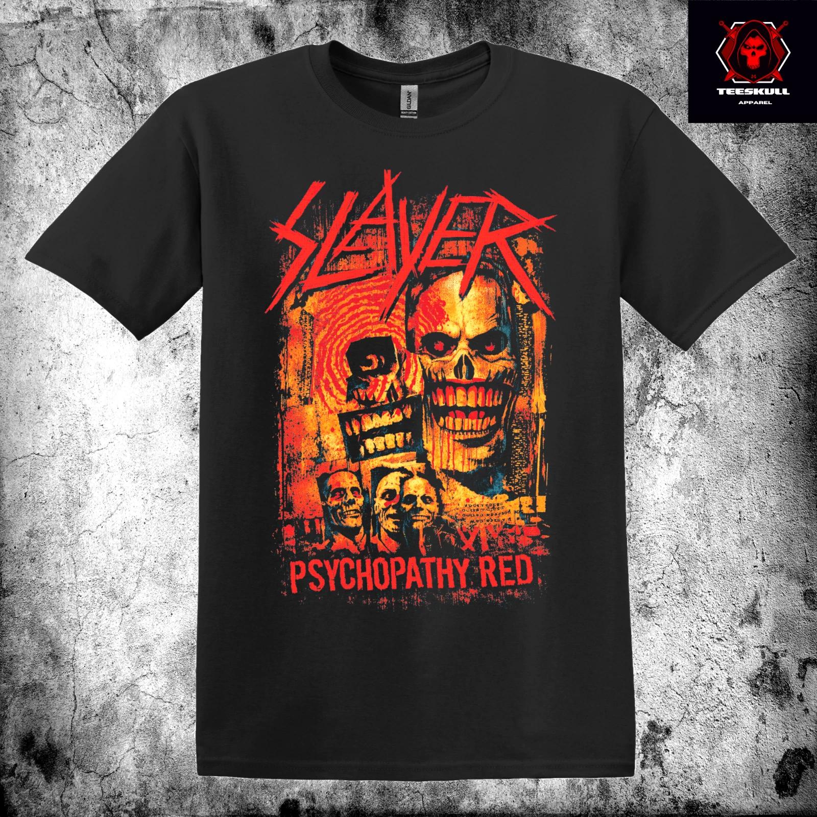 Slayer Psychopathy Red Heavy Metal Rock Premium Cotton Unisex T-Shirt M