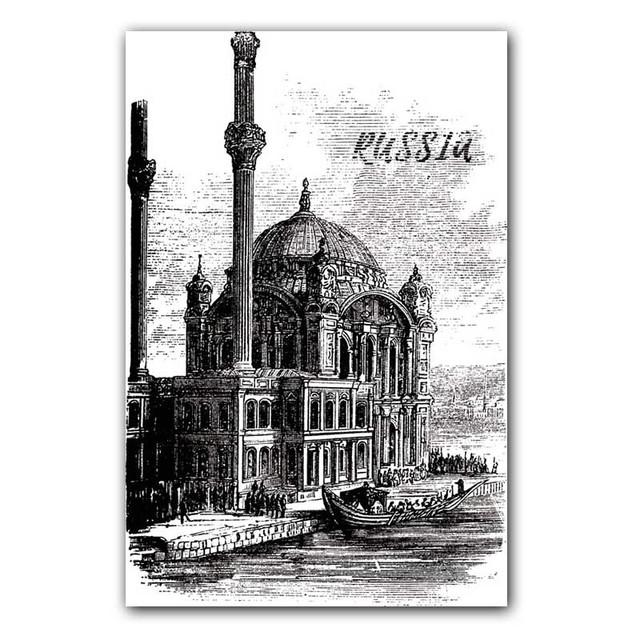 Landscape Oil Painting Famous Architectural Art Canvas Painting Gift Painting Living Room Corridor Study Home Decoration Mural No Frame