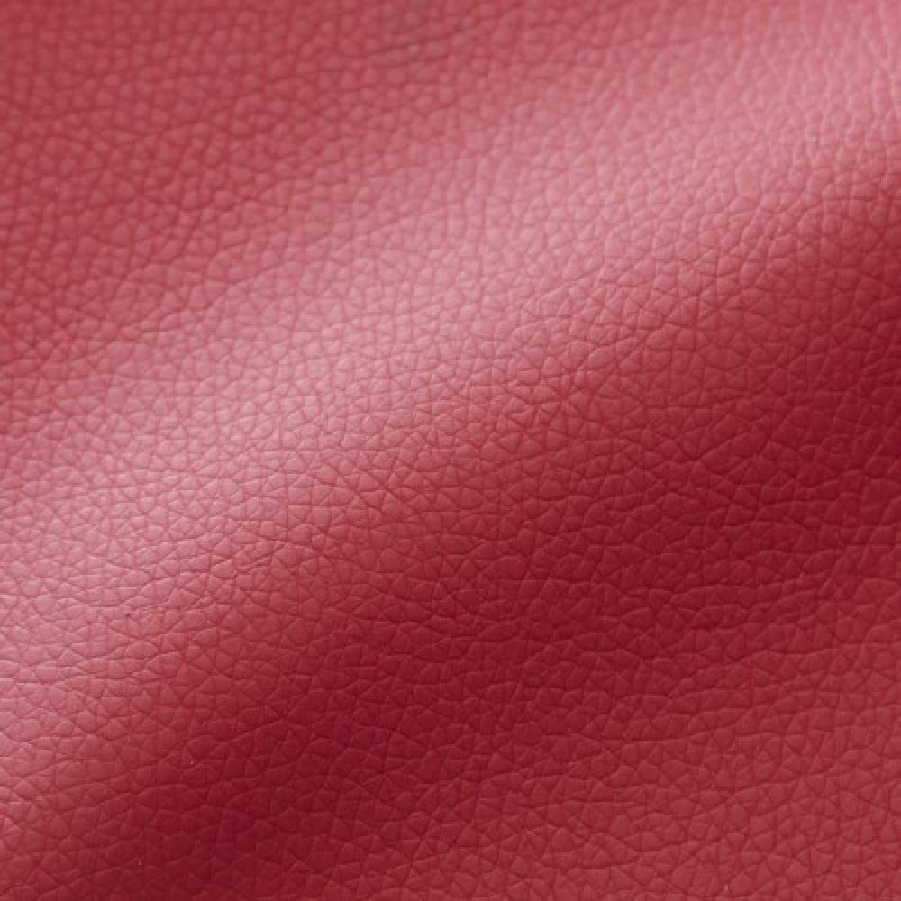 Celtan Ottoman Stool with Waraku no Pocket Synthetic High Japanese-made Footrest, Kiwami, 2-Seater, Coil, Leather, Red, Resilience, A280p-596RED