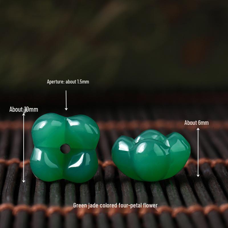 Jade Lotus Pod DIY Jewelry: Peace Lock Pumpkin Beads Pendant