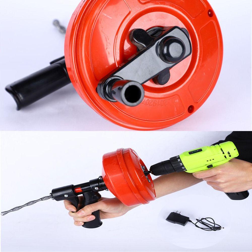 Manual/Electric Drain Clog Remover Flexible Plumbing Pipe Dredging Machine  Kitchen Sink