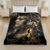 Elvis Presley Print Flannel Blanket Cozy Warm Plush Throw Blanket For Bed Sofa Couch Indoor Household Use
