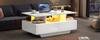 Modern High-Gloss Coffee Table with LED Lighting and 2 Drawers – Stylish 90x55x41 cm Side Table with Storage, Load Capacity up to 30 kg