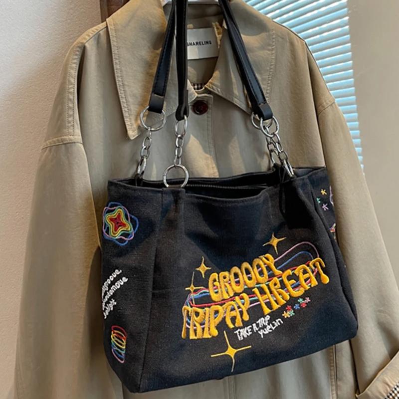 Borsa da Donna Grande Capacità Borsa da Signora Tessuto di Alta Qualità Borsa a Spalla Femminile Tote Casual Borsa a Mano di Tendenza Designer