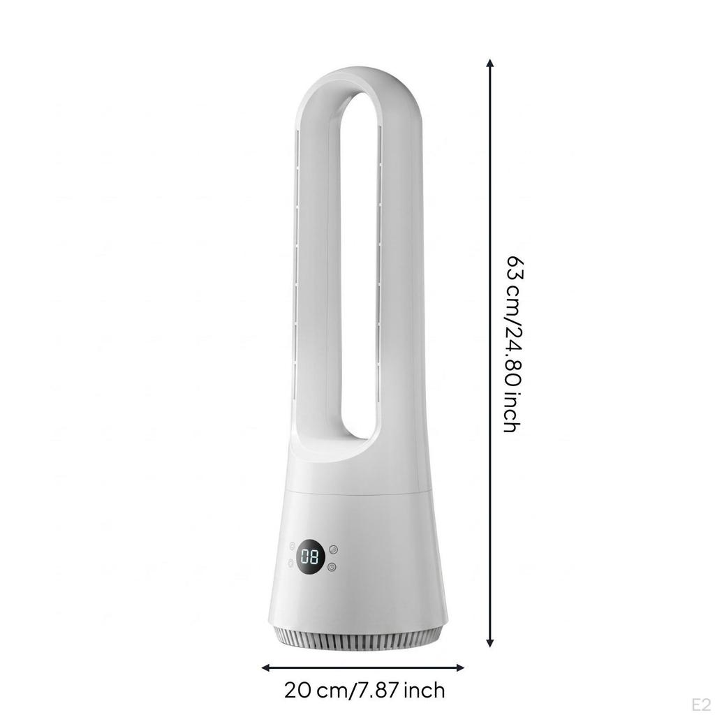 Bladeless Column Fan Silent Household Appliance for Bedroom White 32 Jr