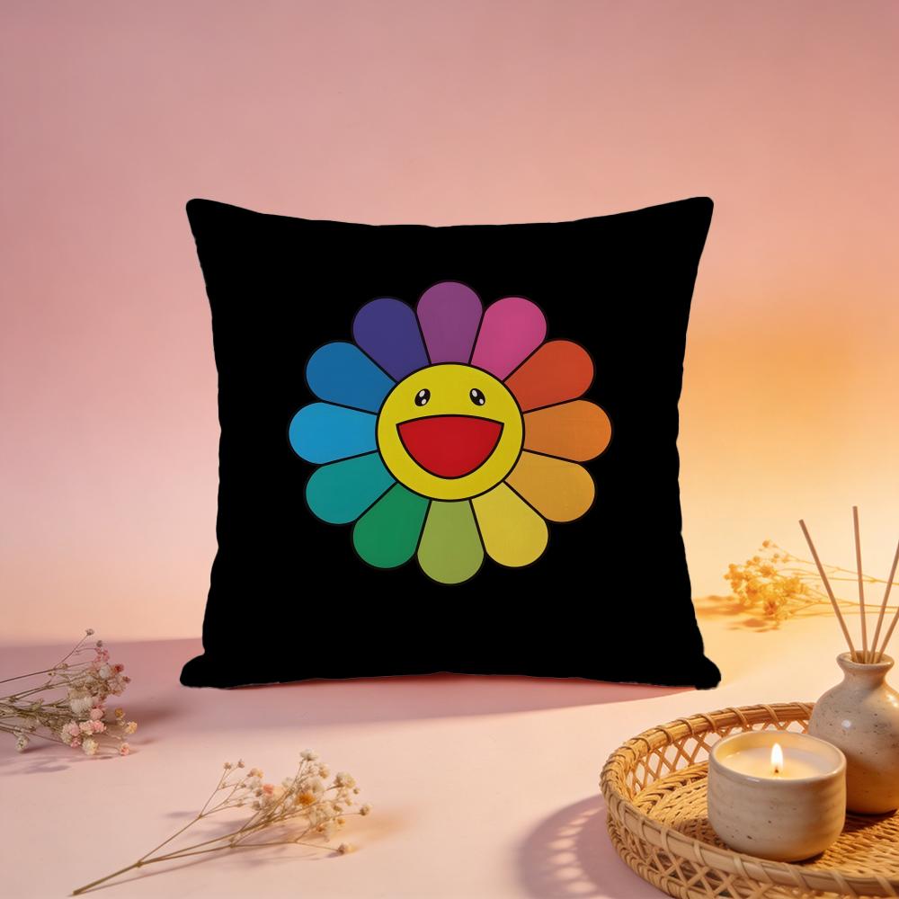 Fashion TTakashi Murakamied Cushion Cover Comfortable Durable Pillow Cover MultiScene for Home Office Car Sofa