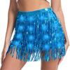 Halloween LED Belly Dance Sequin Tassel Skirt Scarf