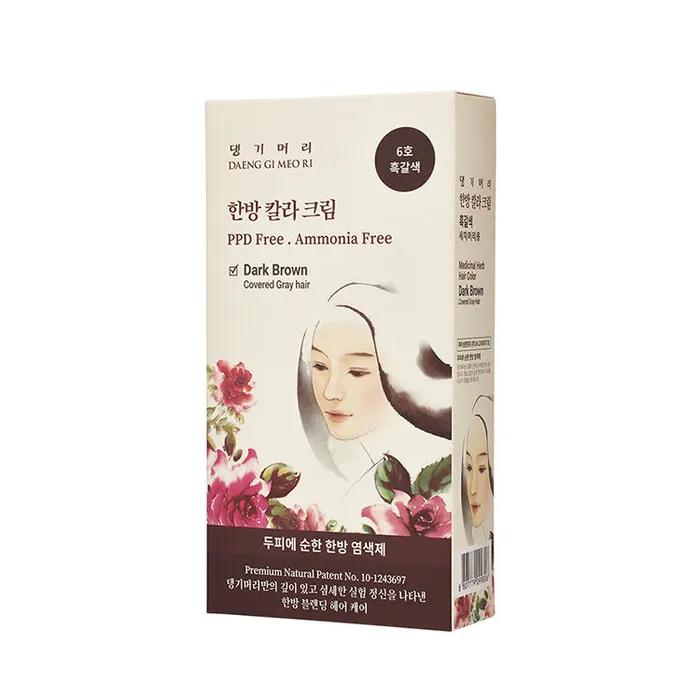 

[Danggi Hair] Красящее средство для ухода за поврежденными волосами Крем для окрашивания в восточном стиле №. 6 Черно-коричневый