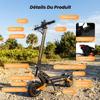 W12 Elektroroller 1500W*2 Doppelmotor 25Ah Akku 11'' Offroad-Reifen Doppelscheibenbremse Doppelfederung Geschwindigkeit 25KM/H Elektroroller