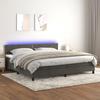 VidaXL Slatted Bed Base with Mattress and LEDs, Upholstered Bed with Headboard, Double Bed, Adult Bedroom Bed, 3134364