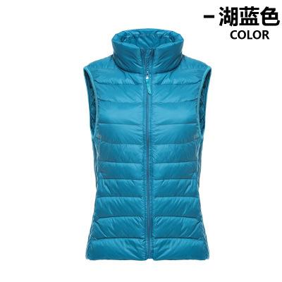 New in autumn and winter, genuine ultra-thin women's down jacket, vest, vest, vest, slender short, large size.