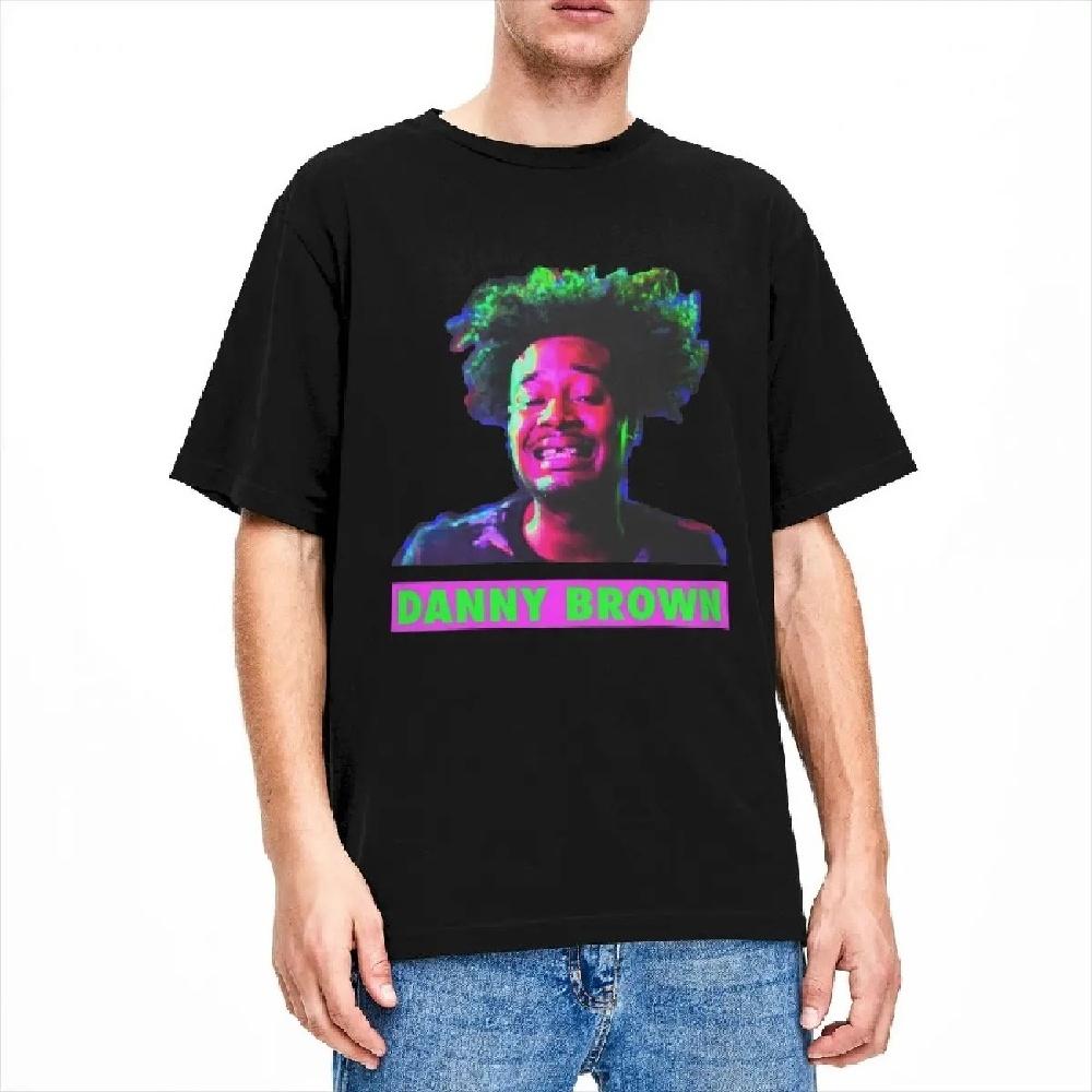 Cool Danny Brown Rapper T Shirt Merch Men Women Cotton Casual O Neck Hip Hop Tee Shirt Short Sleeve Tops Graphic Printing XXXXXL чёрный