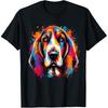 Basset Hound Splash Art Ich habe Freunde an niedrigen Orten T-Shirts Unisex Humor Streetwear T-Shirt Kurzarm Unisex Lockere Kleidung