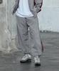 1993STUDIO Symbol Logo Curve Color Block Nylon Pants_Gray