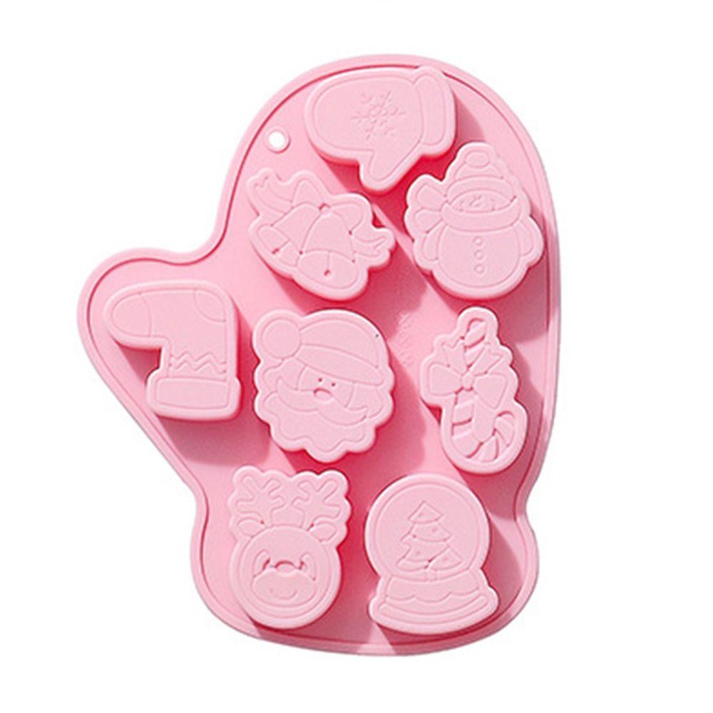 Elk Bell Vánoční téma Pekáč Santa Claus Tree Silikonová forma Vánoční sněhulák Rukavice Tvar