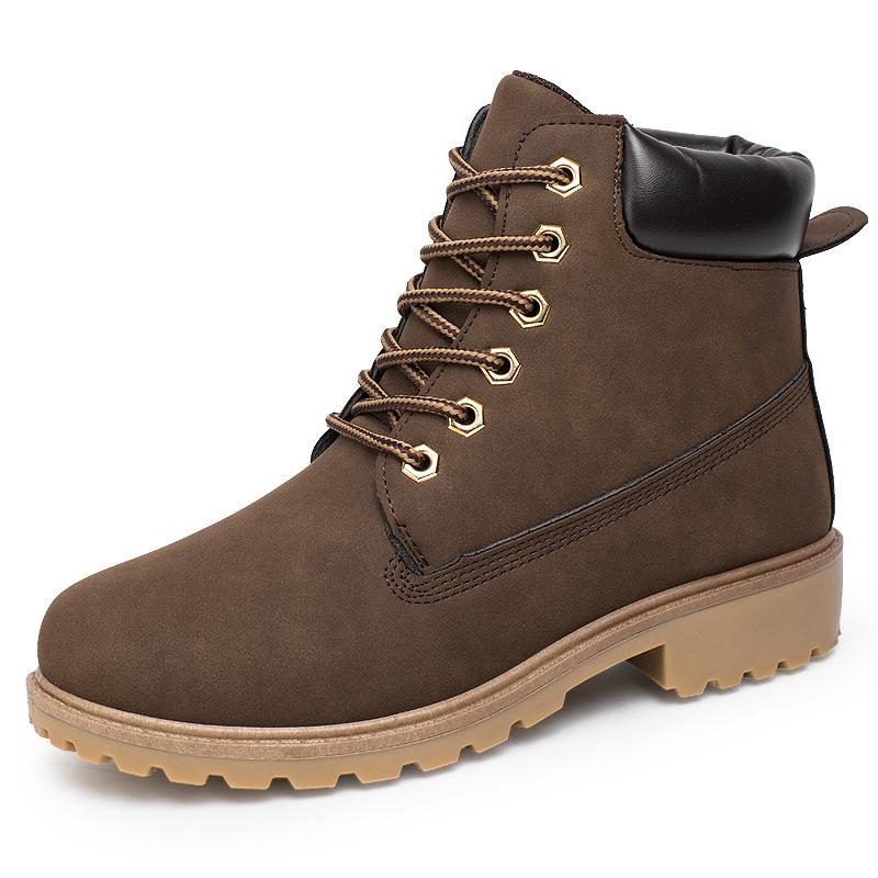 Podzimní Zimní Dámské Kozačky Kotníčkové Boty pro Ženy Unisex Klasické Šněrovací Kulatá Špička Dámské Outdoorové Boty Velké Velikosti Zapatos De Mujer