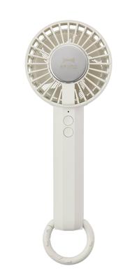 BRUNO Portable Fan, Handy Fan, Small Cooling Plate, 3 Airflow Settings, Type-C Charging, Self-Standing, Carabiner Included, White, BDE070-WH