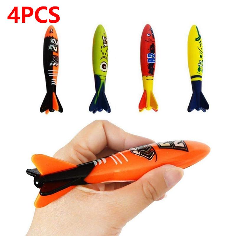 4Pcs Pool Games Sinking Toy Multicolor Cartoon Pool Sinking Toys Creative Swim Dive Toy Set Swimming Pool Accessories