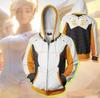 New, animation sweater, steel alchemist, Edward 3D printed sweater zipper cardigan animation periphery