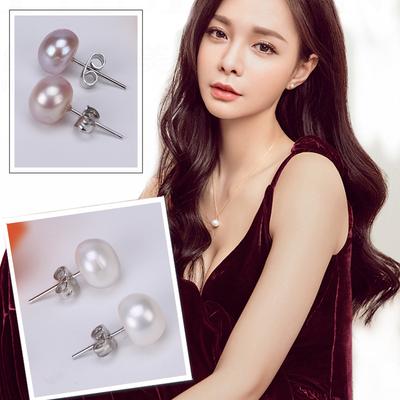 Ohrringe Damen Natur Süßwasserperlen Steckerohrringe Damen Mode Tages-Steckerohrringe Schmuck