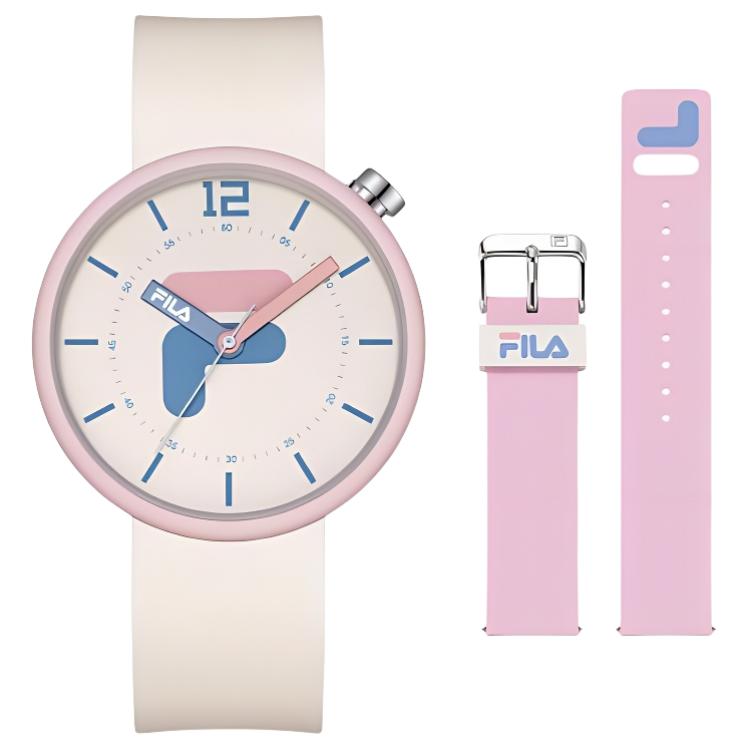 FILA Quartz Watch Silicone Strap White Dial Fashion Versatile 30m Waterproof Essential For Students Unisex watches FLM38-6126-053 FLM38-6281-006