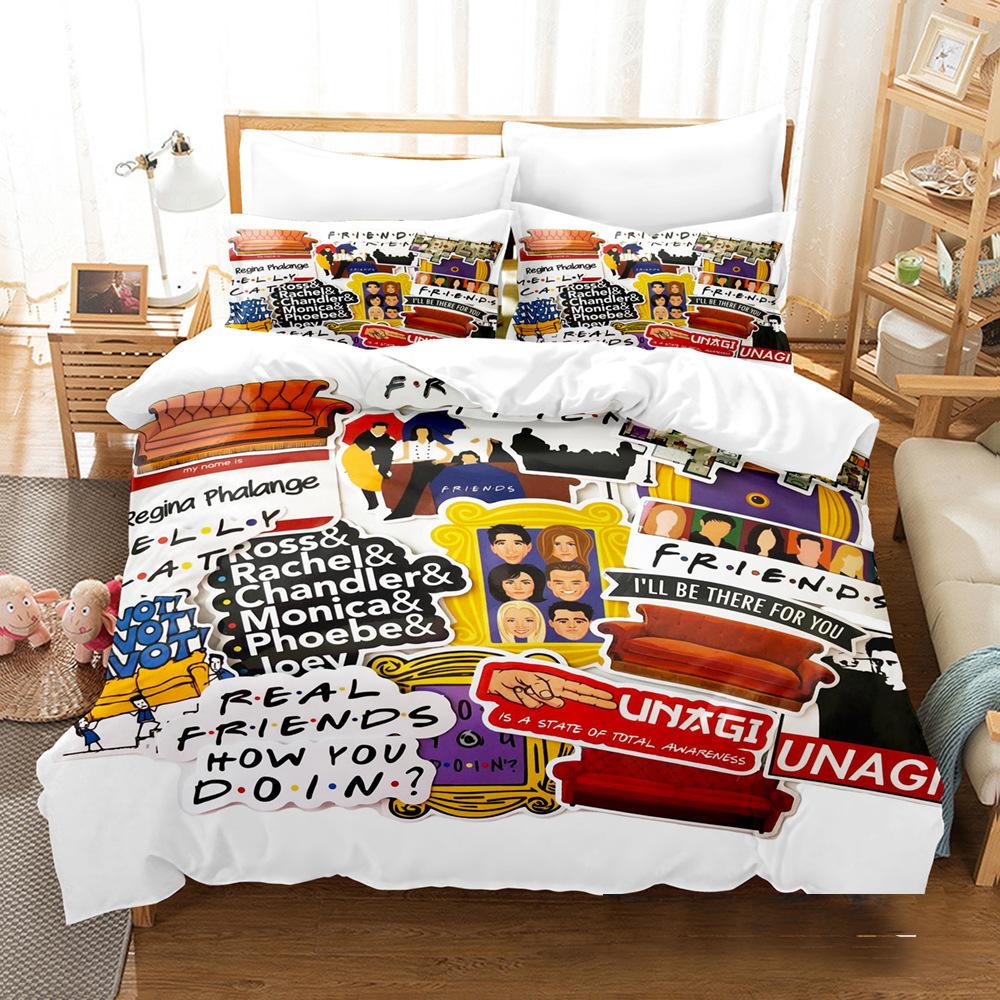 Friends Tv Show Comedy Style Bedding Set Boys Girls Twin Queen Size Duvet Cover Pillowcase Bed Kids Adult Home Textileextile