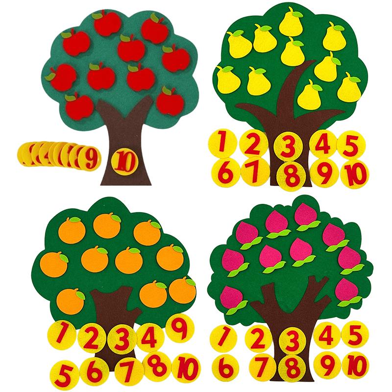 

Набор фетровых пазлов «Фруктовое дерево» Яблоко Груша Апельсин Персик 4 стиля в ассортименте Учебные материалы по математике Сделай сам Пазл Подарки на день рождения Сувениры ZYF