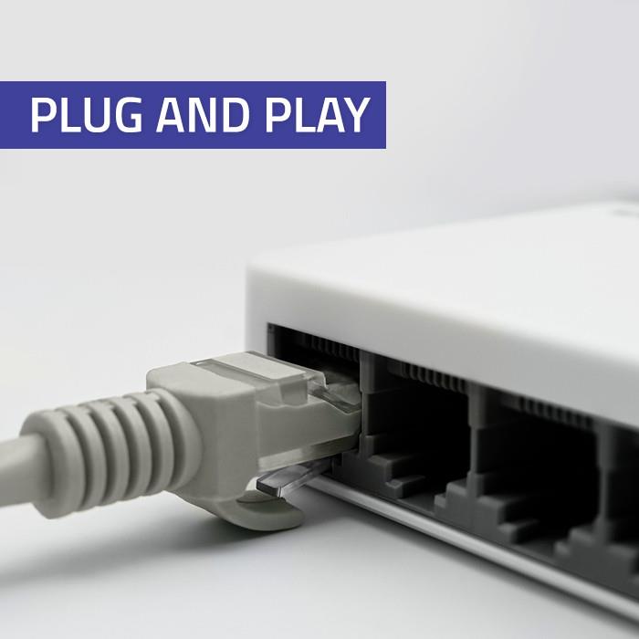 Switch niezarządzalny Qoltec przełącznik sieciowy 8 x port RJ45 | 100Mbps | Fast Ehernet | LAN