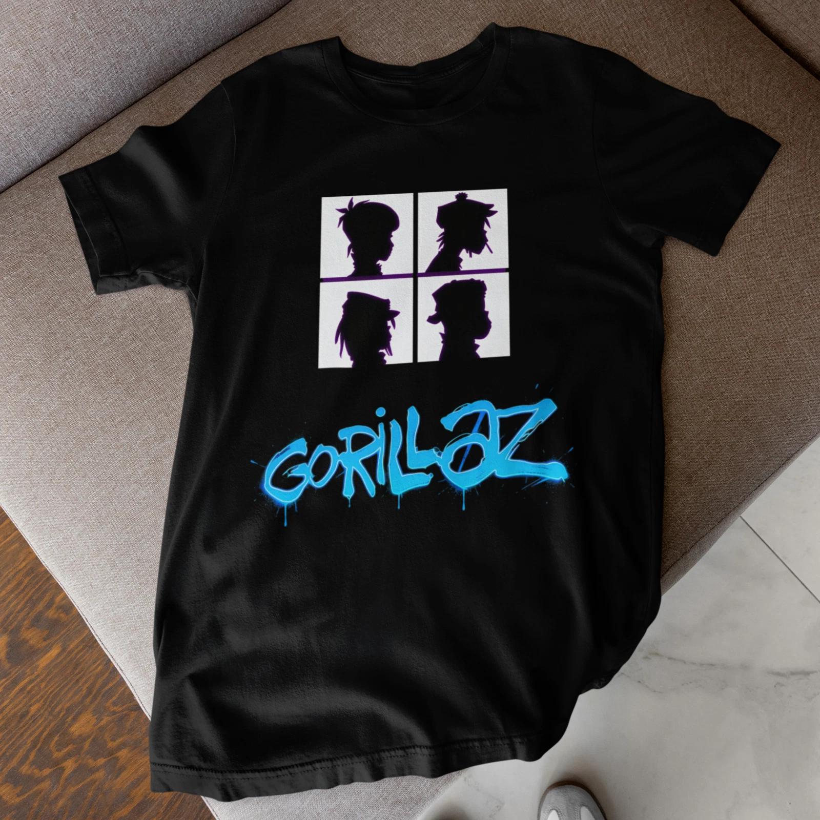 Animated Band Inspired Shirt Retro Music Graphic Tee Hip Hop Style L