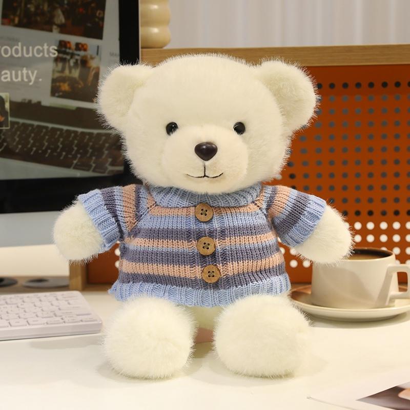 30/40cm Kawaii Plush Bear With Sweater Soft Stuffed Animal Teddy Bear Plush Doll Lovely Birthday Gift for Girls
