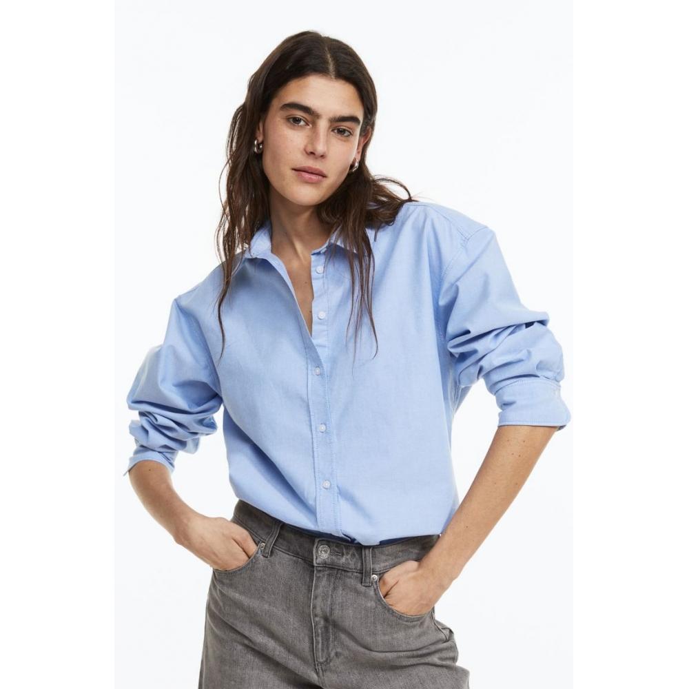

Рубашка H&M Oxford Голубая