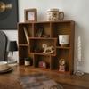 , Elegant Wooden Wall Shelf with 7 Compartments for Storage In The Office And At Home.