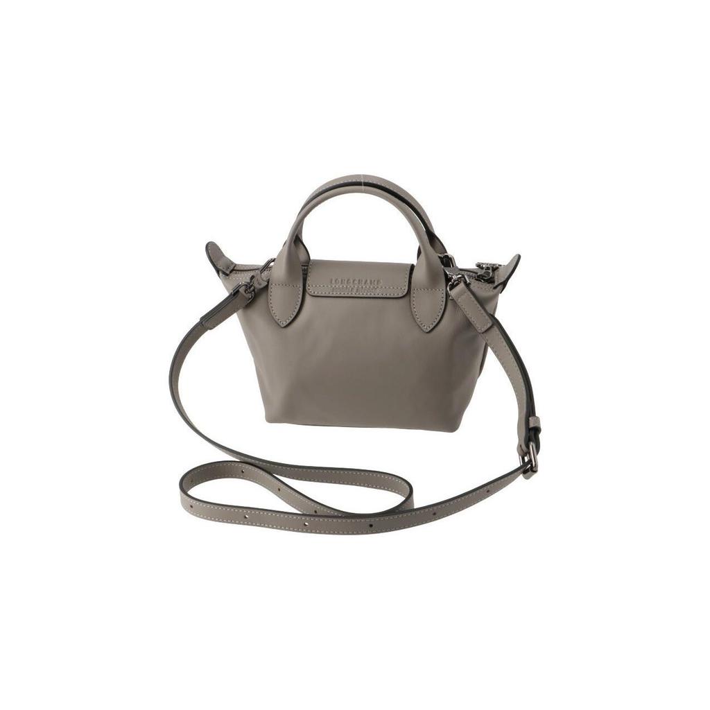 LONGCHAMP Le Pliage Xtra Cow Leather Shoulder Bag, Crossbody Bag, Handbag Mini Women's Streptopelia Gray 1500987P55
