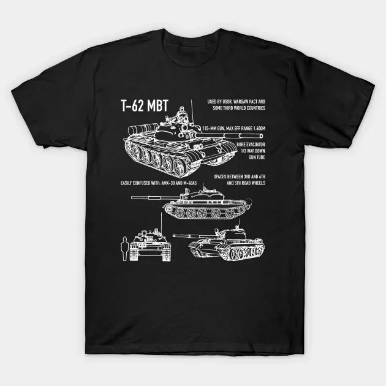 

Soviet Russia T-62 Main Battle Tank Blueprint T-Shirt 100% Cotton O-Neck Summer Short Sleeve Casual Mens T-shirt Size S-3XL S чёрный