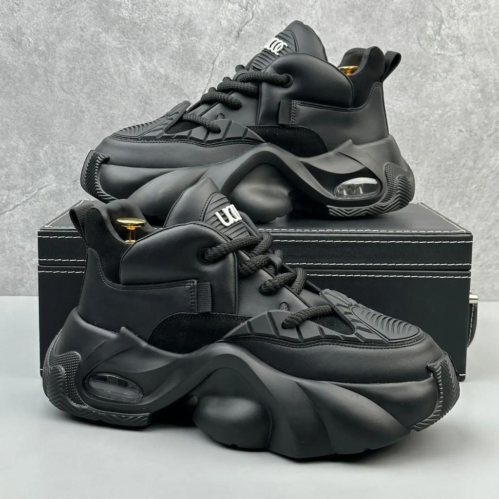 New fashionable  versatile men's casual sports shoes trendy thick soled student  height increasing shoes zapatillas hombre men