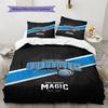 Orlando Magic Logo Pattern Bedding Set Quilt Cover Pillowcase Home Decor Gift (1 * Duvet Cover + 2 * Pillowcase, Without Core)