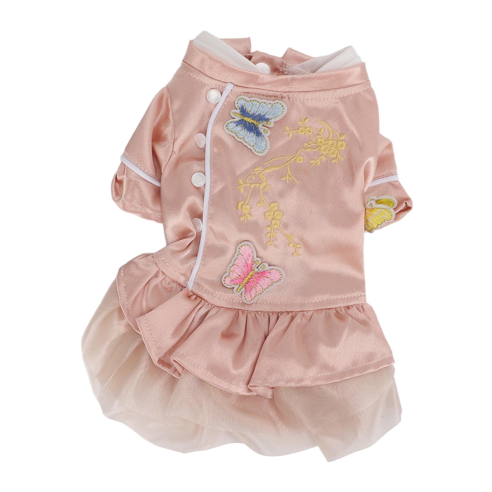 

Собака Cheongsam Мягкая пуговица Дизайн Домашнее животное КитайскийЛетняя одежда для домашних животных Собаки Кошки